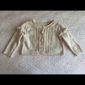 6-12m Baby Gap Ivory Cardigan
